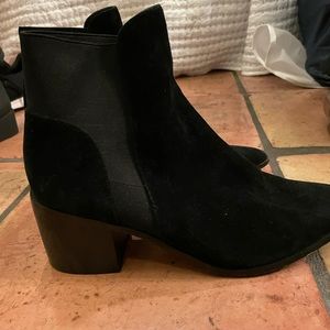 Aldo Chelsea boots. Black micro suede 8.5